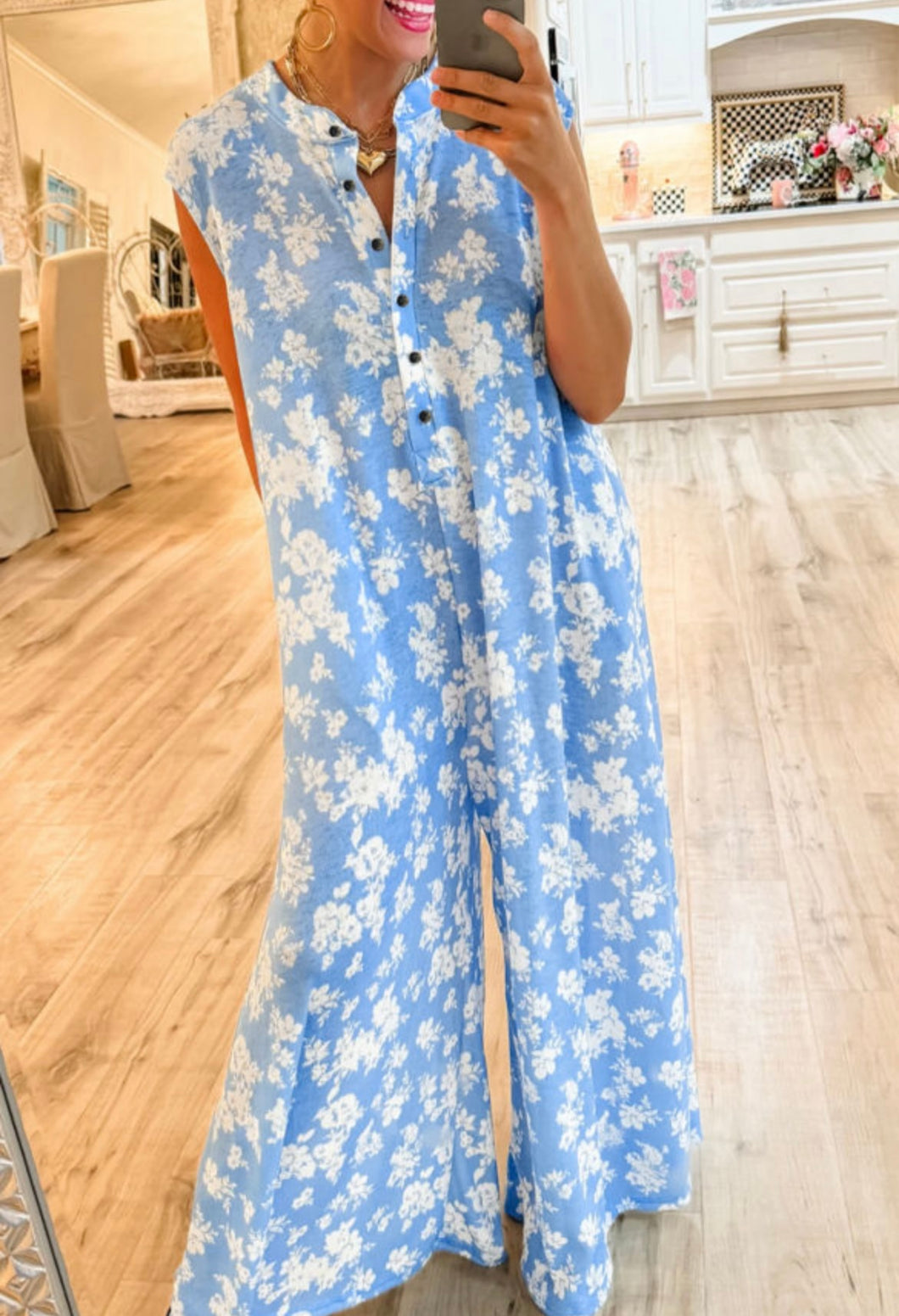 The “Harley” Floral Print Wide Leg Jumpsuit
