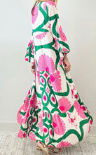 Load image into Gallery viewer, The “Greta” Bohemian Floral Print Maxi Dress
