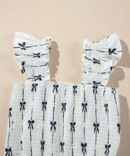 Load image into Gallery viewer, The “Kamryn” Bow Print Smocked Maxi Dress
