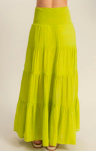 Load image into Gallery viewer, The “Sadie” Smocked Waist Tiered Maxi Skirt
