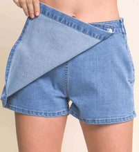 Load image into Gallery viewer, The “Demi” Denim Wrap Skort
