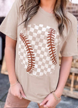 Load image into Gallery viewer, Checkered Baseball Graphic Tee
