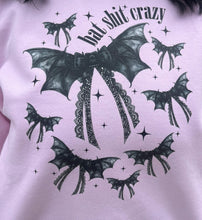 Load image into Gallery viewer, Bat Shit Crazy Graphic Sweatshirt-Light Pink
