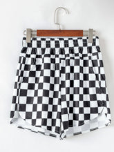 Load image into Gallery viewer, Black and White Checkered High Waist Shorts
