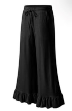 Load image into Gallery viewer, Black Ruffled Wide Leg High Waist Pants (S-XL)
