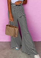 Load image into Gallery viewer, The &quot;Leah&quot; Black Stripe Flared Pants
