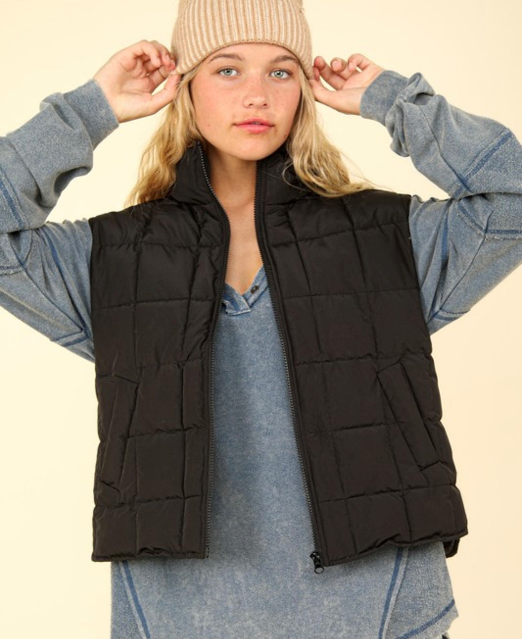 Black Puffer Vest