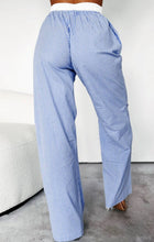 Load image into Gallery viewer, The &quot;Skylar&quot; Blue Stripe Wide Leg Pants
