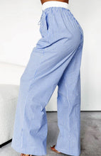 Load image into Gallery viewer, The &quot;Skylar&quot; Blue Stripe Wide Leg Pants
