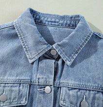 Load image into Gallery viewer, Ruffle Raw Hem Denim Jacket (S-XL)

