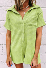Load image into Gallery viewer, The &quot;Harper&quot; Short Sleeve Buttoned Shirt Romper
