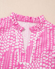 Load image into Gallery viewer, The &quot;Willow&quot; Abstract Flutter Sleeve Top-Pink
